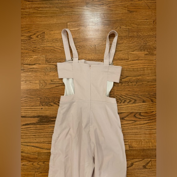 Jonathan Simkhai Jumpsuit size 4 light pink cut out overall style nwot - Picture 4 of 10